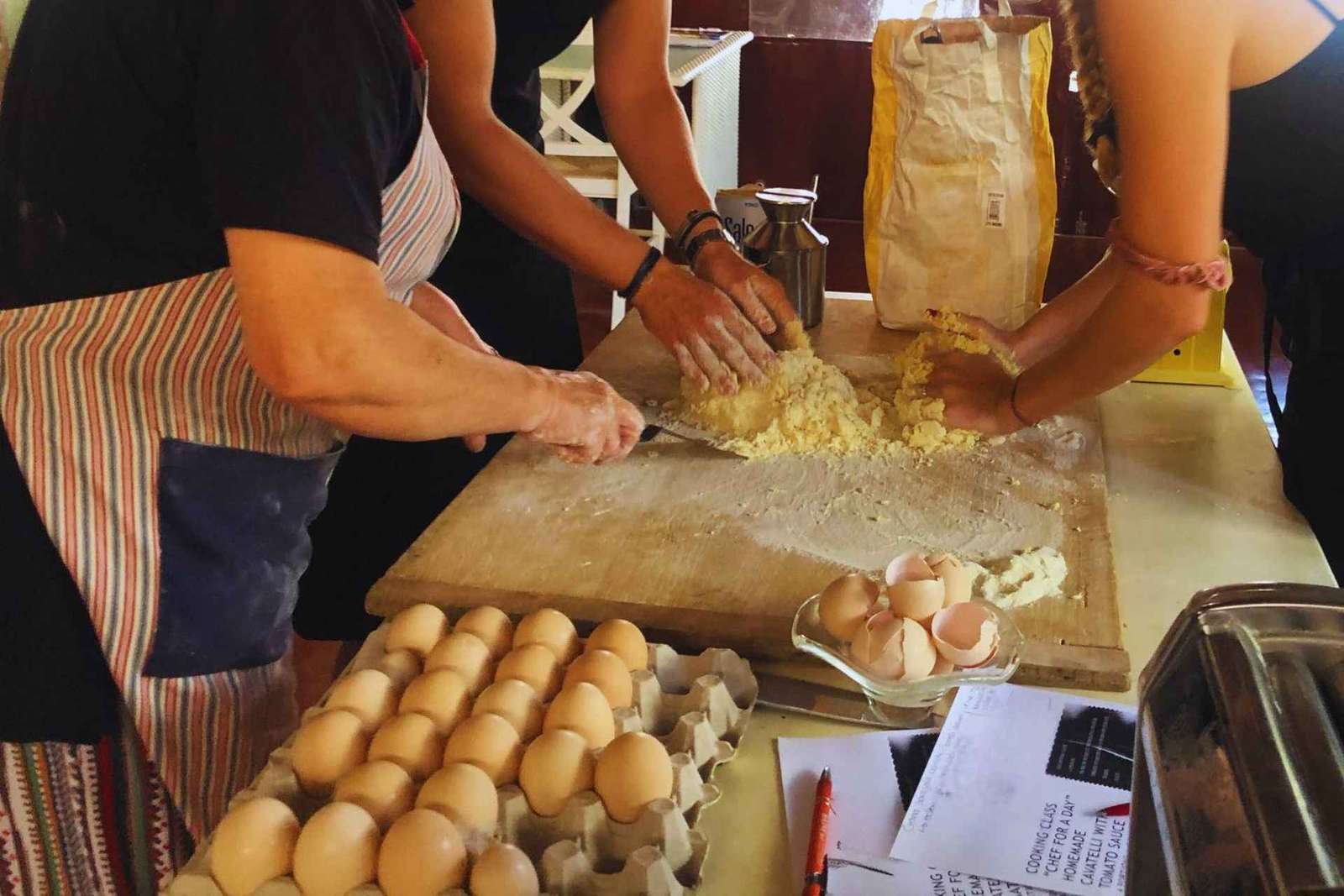 Morcone : atelier pâtes, visite de la ferme et déjeuner
